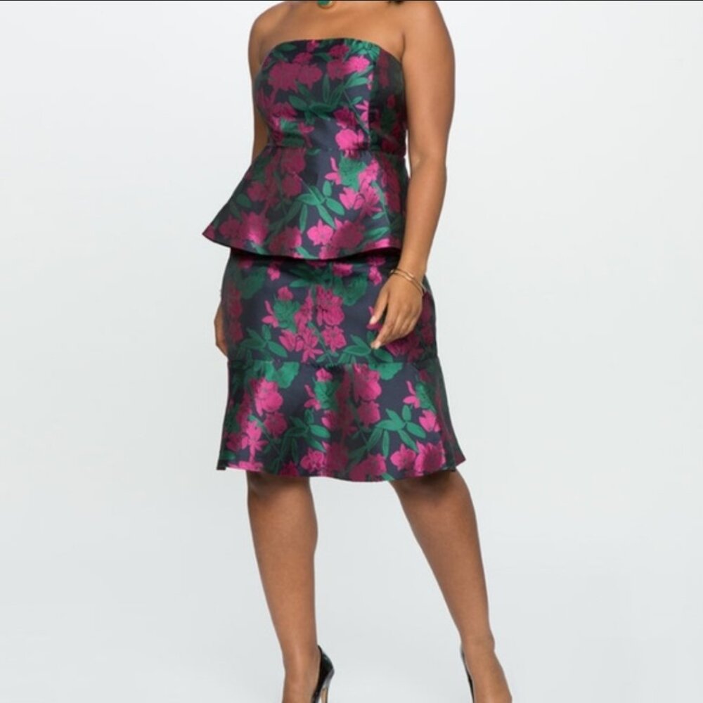 Eloqui peplum dress - Picture 1 of 2